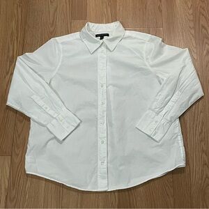 Banana Republic Men’s Medium Long Sleeve Button Down Shirt White Preppy Office